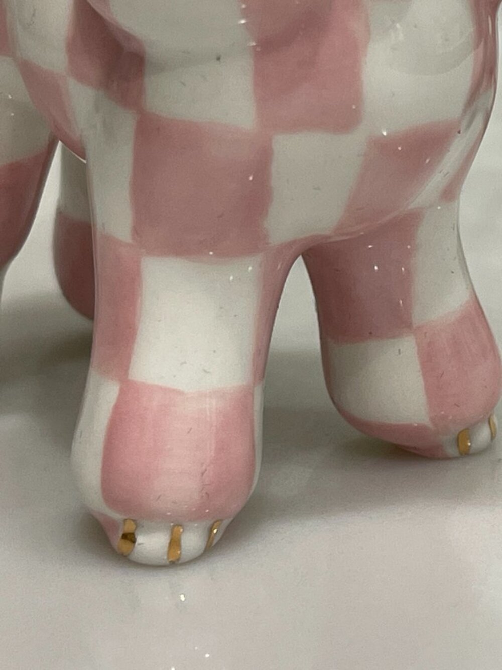 MacKenzie-Childs Rosy Check Poodle Salt Pepper Set-NEW-Theme: pink poodle parlor - Picture 12 of 14